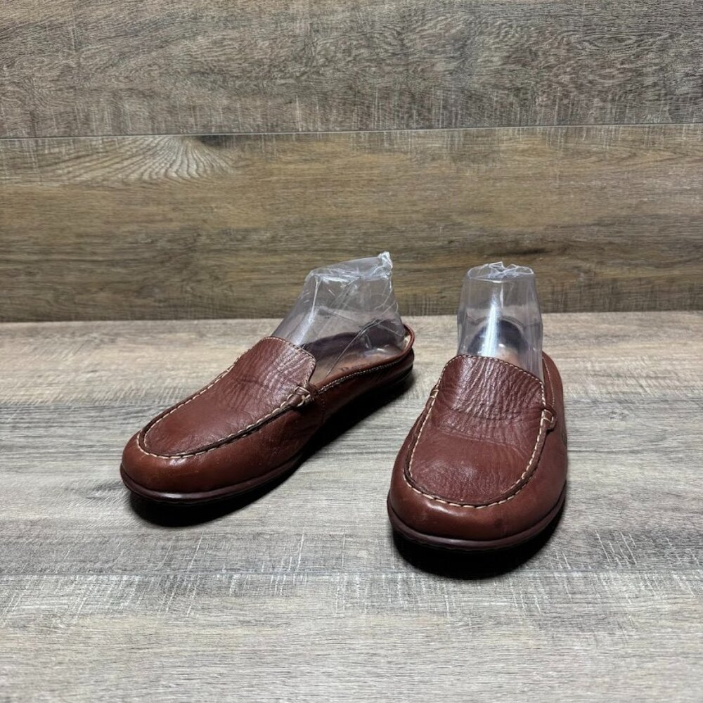 Born Henna Brown Leather Loafers Women's Size 8.5
